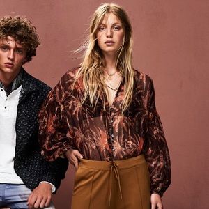 Anthroprologie Scotch and Soda Blouse Sheer Top S